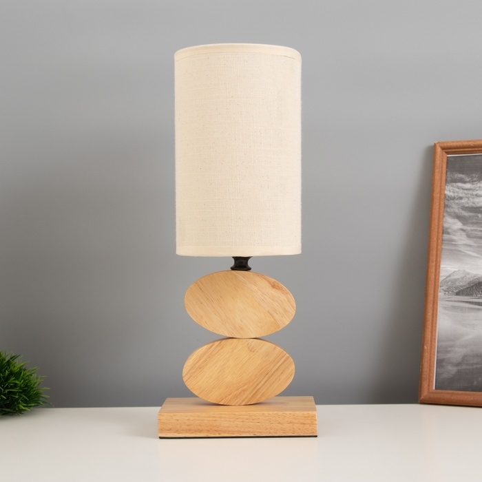 Лампа настольная Лампа настольная "Клауд" 1х40Вт Е27 светлое дерево 12х24,8х38см