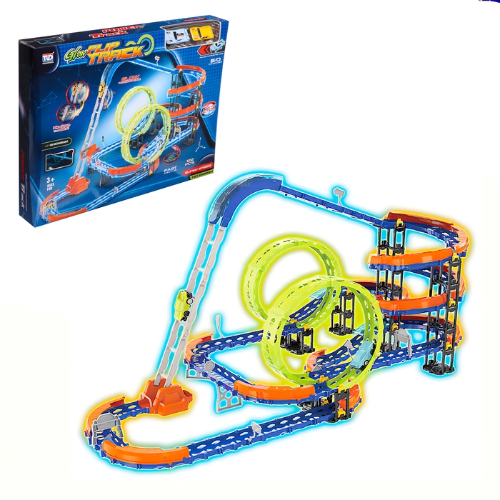 Автотрек «Супер скорость», 2 машинки в комплекте, работает от батареек Автотрек «Супер скорость», 2 машинки в комплекте, работает от батареек