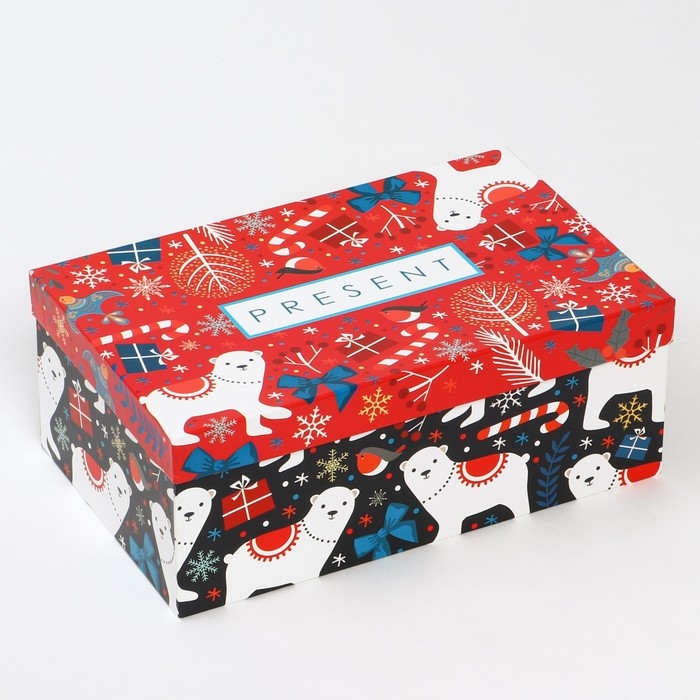 Набор коробок подарочных 15 в 1 «Европейский», 12 х 7 х 4 см - 46,6 х 35,2 х 17.5 см, Новый год