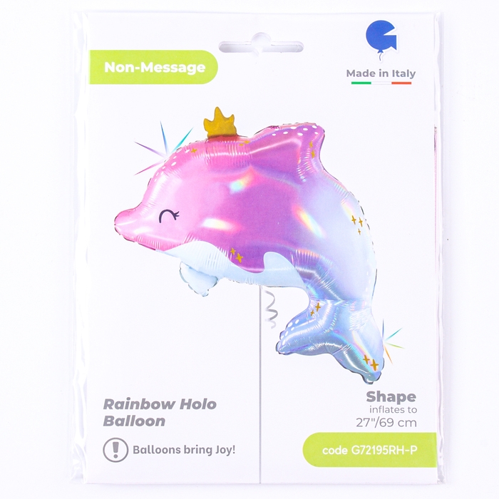 Шар фольгированный 27 Шар фольгированный 27" «Дельфин», фигура