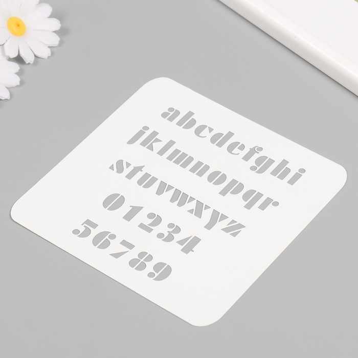 Трафарет пластиковый Трафарет пластиковый "Английский алфавит", 15х15 см
