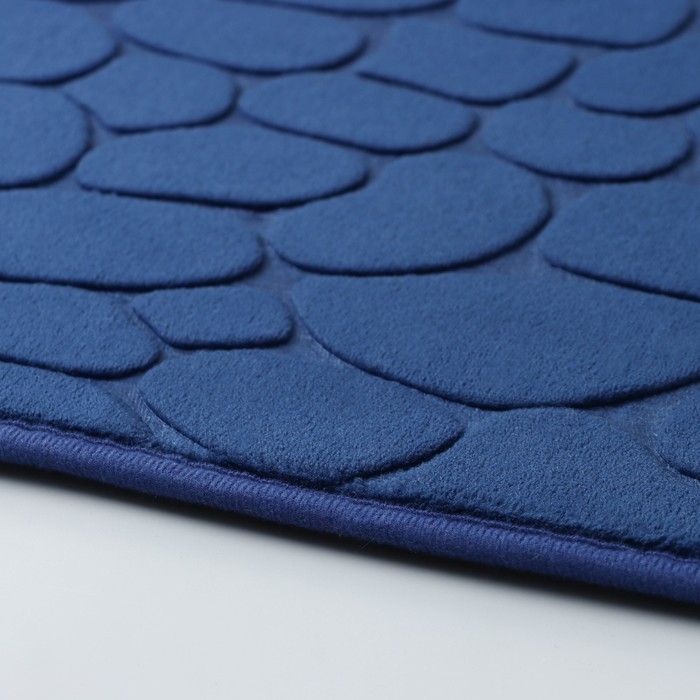 Коврик для ванной и туалета SAVANNA Memory foam, 50×80 см, цвет синий Коврик для ванной и туалета SAVANNA Memory foam, 50×80 см, цвет синий