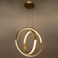 Люстра BayerLux с ПДУ 1544/2 LED 120Вт 3000-6000К диммер золото d.50см