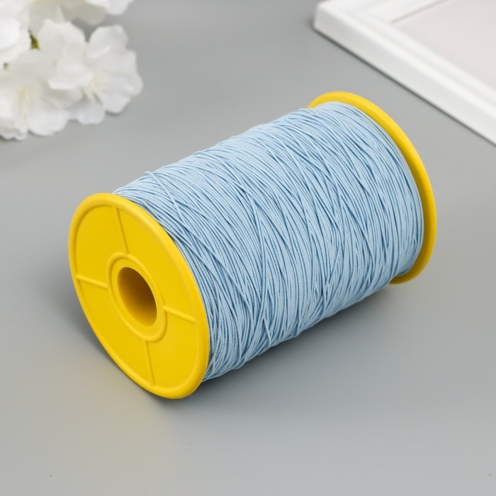 Спандекс для бисера, длина 500 м, цв. голубой Спандекс для бисера, длина 500 м, цв. голубой