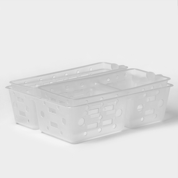 Набор органайзеров универсальных (S+M+L), 3 шт, цвет прозрачный Набор органайзеров универсальных (S+M+L), 3 шт, цвет прозрачный