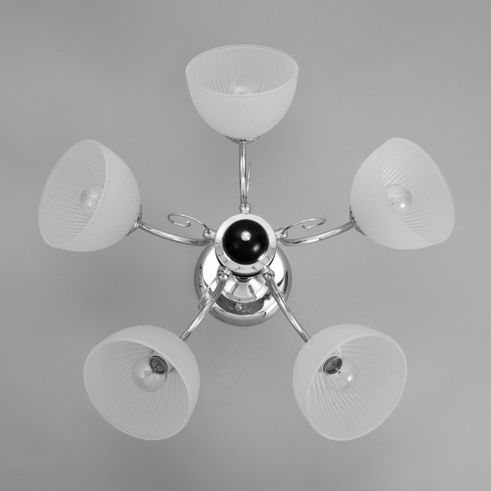 Люстра Люстра "Сицилия" 5х60Вт Е27 Хром, черный