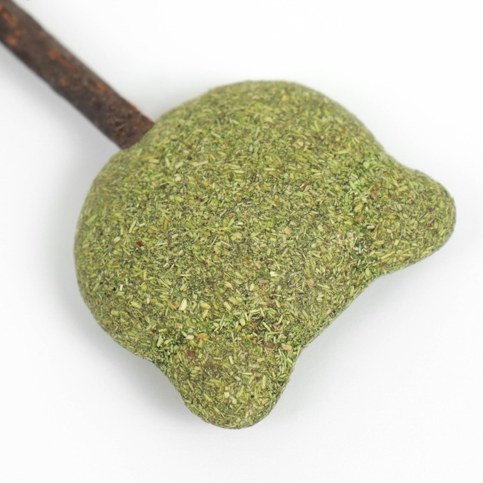 Игрушка для кошек из кошачьей мяты  Игрушка для кошек из кошачьей мяты "Киса" на палочке из мататаби, 13 см