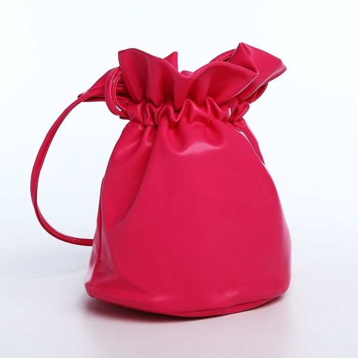 Сумка-кисет на затяжке, цвет фуксия Сумка-кисет на затяжке, цвет фуксия