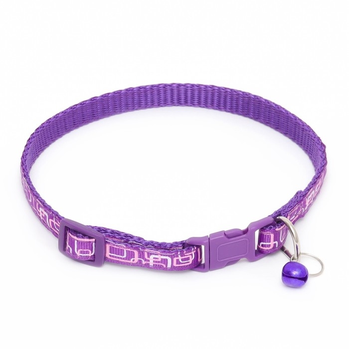Ошейник двухслойный с фастексом Ошейник двухслойный с фастексом "Квадраты", 30 х 1 см, фиолетовый