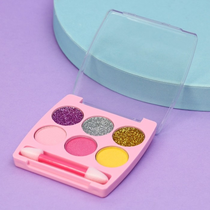 Набор детской косметики с наклейками «Самая нежная», тени, блеск для губ