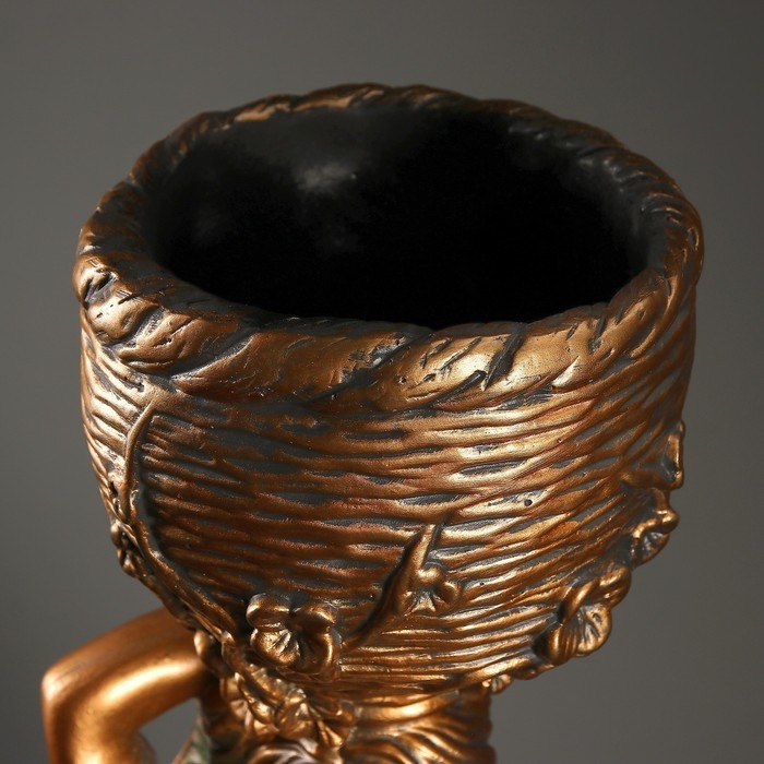 Фигура  Фигура "Девушка с двумя кашпо" красная, 24х30х96см