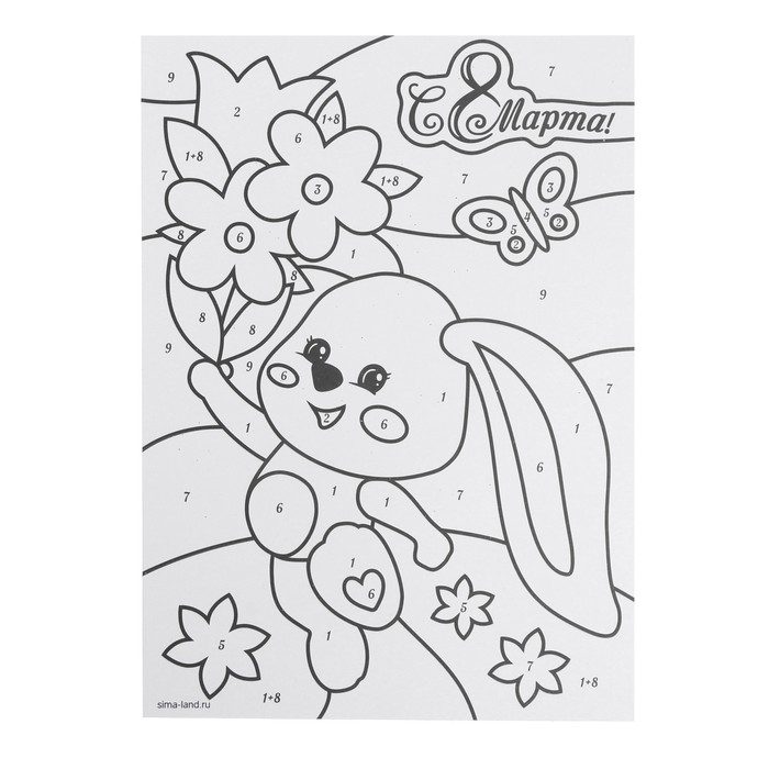 Фреска песком «Зайка» + блёстки и фольга Фреска песком «Зайка» + блёстки и фольга