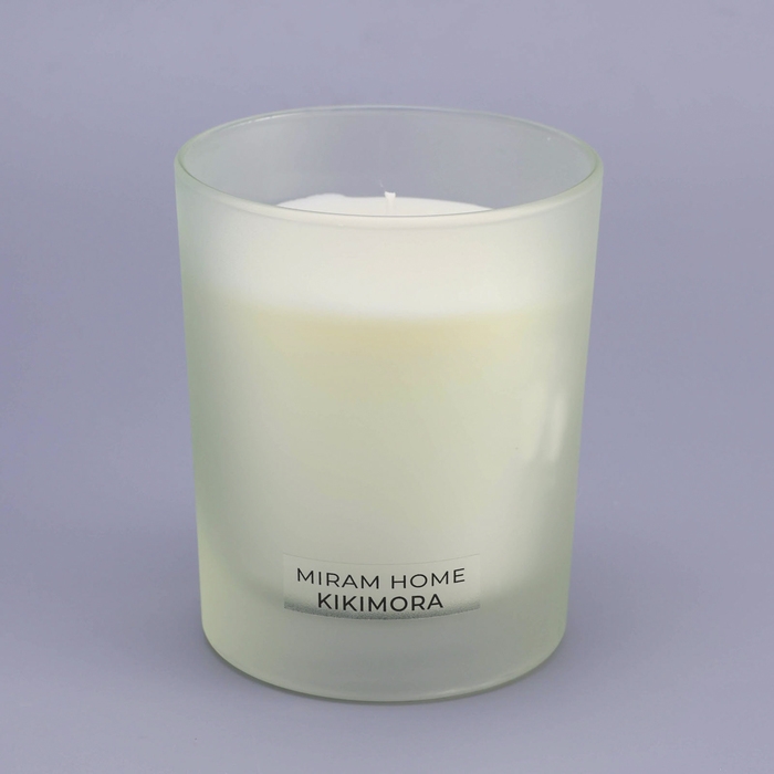 Свеча ароматическая в стекле  Свеча ароматическая в стекле "KIKIMORA", мох, шалфей и соль, 200 г