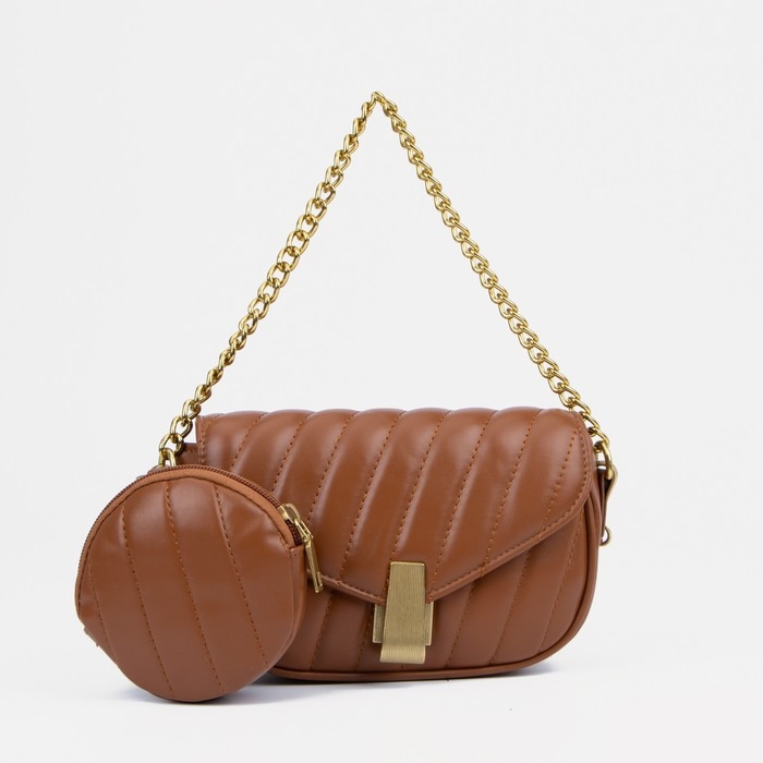 Сумка-мессенджер на клапане, цвет коричневый Сумка-мессенджер на клапане, цвет коричневый