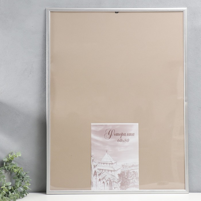 Фоторамка сосна с19 серебро 60х80 см (пластиковый экран) Фоторамка сосна с19 серебро 60х80 см (пластиковый экран)