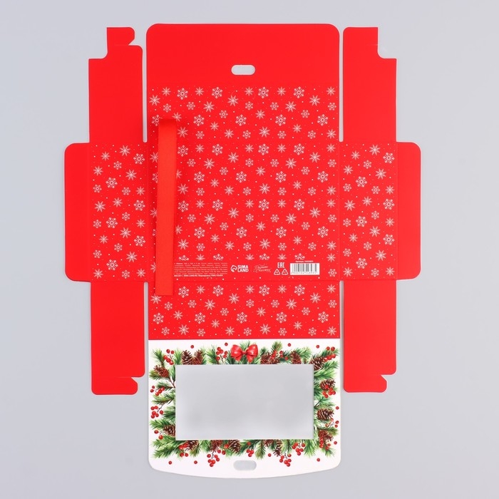 Коробка новогодняя складная «Счастливого нового года» 16.5 х 12.5 х 5 см, Новый год Коробка новогодняя складная «Счастливого нового года» 16.5 х 12.5 х 5 см, Новый год