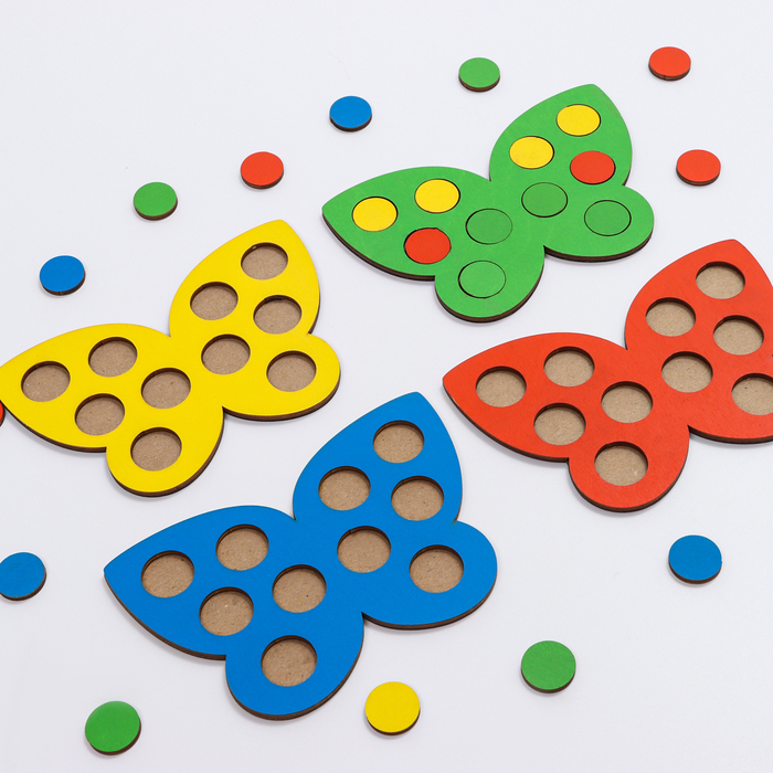 Мозаика «Бабочки», 4 бабочки, 40 кружков d= 2 см Мозаика «Бабочки», 4 бабочки, 40 кружков d= 2 см