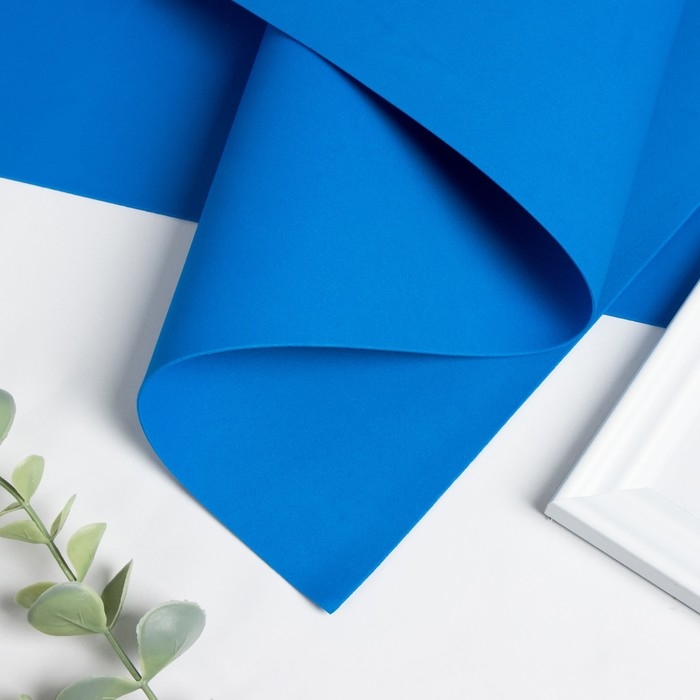 Фоамиран матовый 50х50см 1 мм, синий Фоамиран матовый 50х50см 1 мм, синий