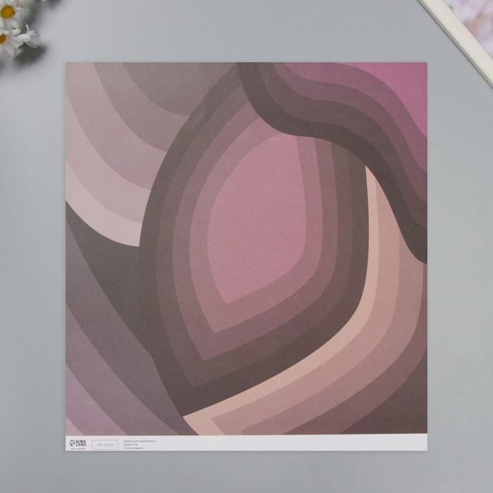 Бумага для скрапбукинга Бумага для скрапбукинга "Лепестки" плотность 180 гр набор 5 шт 30,5х32 см