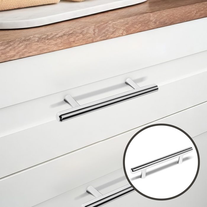 Ручка рейлинг ТУНДРА BISTRO, d=12 мм, м/о 128 мм, цвет хром Ручка рейлинг ТУНДРА BISTRO, d=12 мм, м/о 128 мм, цвет хром