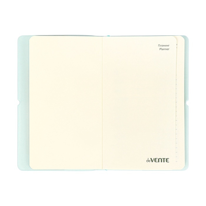 Планинг карманный недатированный, 80 листов, 100х170 мм, deVENTE.Jane, мягкая обложка ПВХ, на резинке, перфорация, ляссе, блок 70%, бирюзовый