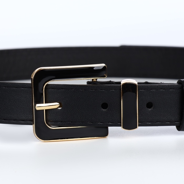 Ремень женский, ширина 2,3 см, пряжка металл, цвет чёрный Ремень женский, ширина 2,3 см, пряжка металл, цвет чёрный