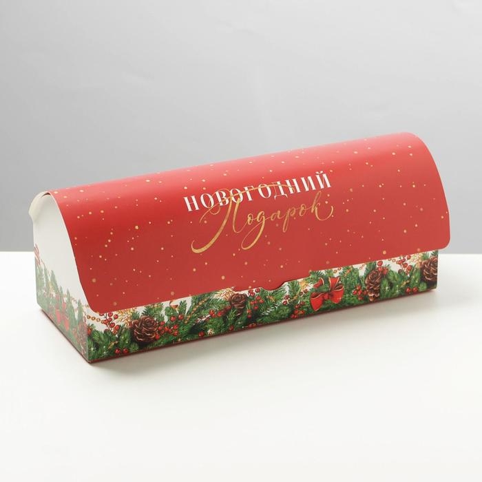 Коробка под кекс «Подарок», 9 х 9 х 24,5 см, Новый год Коробка под кекс «Подарок», 9 х 9 х 24,5 см, Новый год
