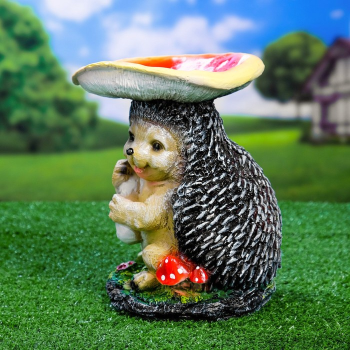 Садовая фигура Садовая фигура "Поилка ёж под грибом" 19х18х23см