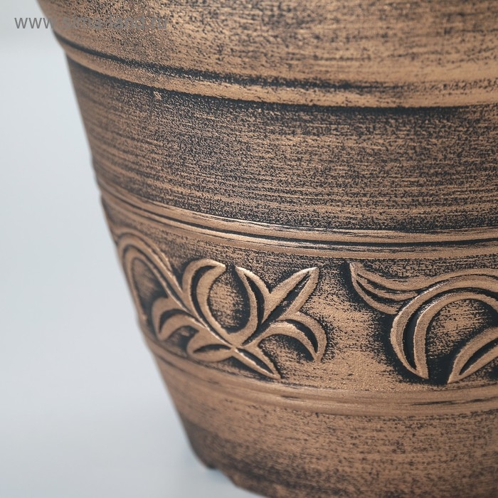 Кашпо для цветов «Шебби», пластик, 1,2 л, цвет коричневый Кашпо для цветов «Шебби», пластик, 1,2 л, цвет коричневый