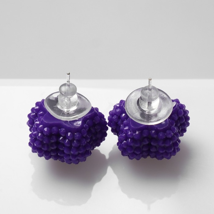 Серьги пластик «Карамель» звезда, цвет фиолетовый Серьги пластик «Карамель» звезда, цвет фиолетовый