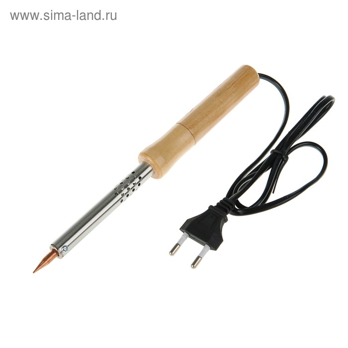 Паяльник ТУНДРА, деревянная рукоятка, 60 Вт, 220 В Паяльник ТУНДРА, деревянная рукоятка, 60 Вт, 220 В