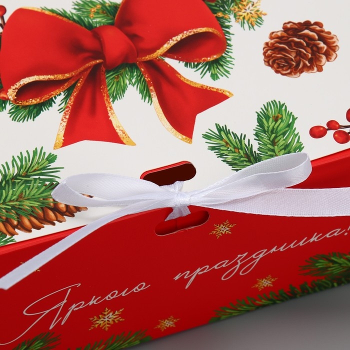 Коробка подарочная новогодняя складная «С Новым годом!», 31 х 24.5 х 8 см, Новый год Коробка подарочная новогодняя складная «С Новым годом!», 31 х 24.5 х 8 см, Новый год