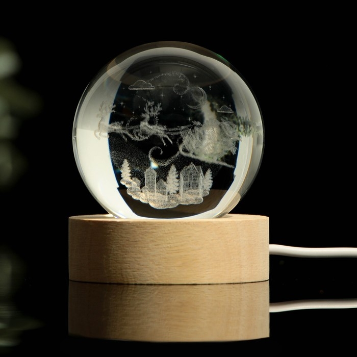 Светильник новогодний «Новый год: Новогодний», диам. 6 см Светильник новогодний «Новый год: Новогодний», диам. 6 см