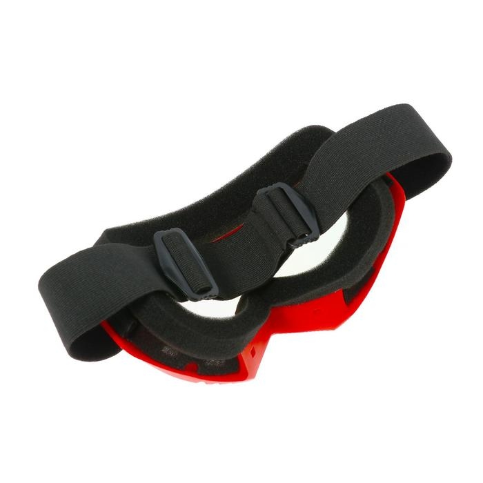 Очки-маска для езды на мототехнике, стекло золотой хром, цвет красный, ОМ-13 Очки-маска для езды на мототехнике, стекло золотой хром, цвет красный, ОМ-13