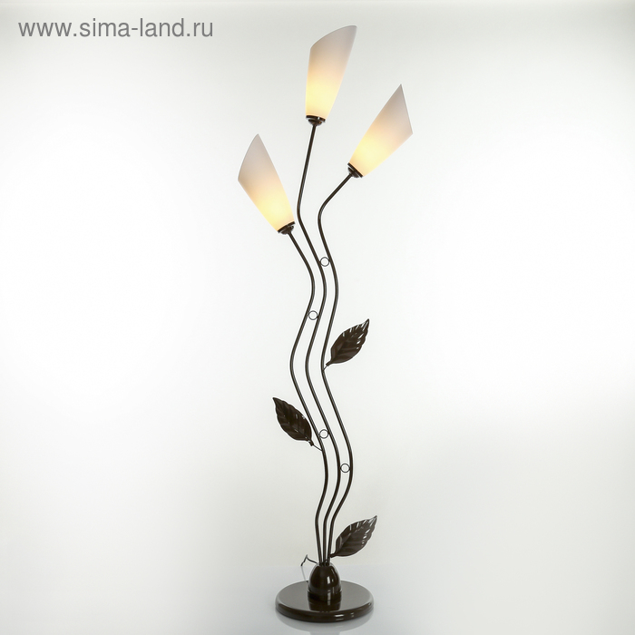 Торшер "Изгиб" 3x15Вт E27 коричневый