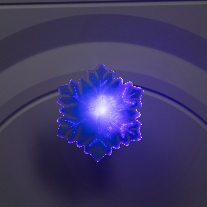 Игрушка световая  Игрушка световая "Снежинка" 8 см, 1 LED, LR44x3 (в компл.), мерцание, свечение мульти