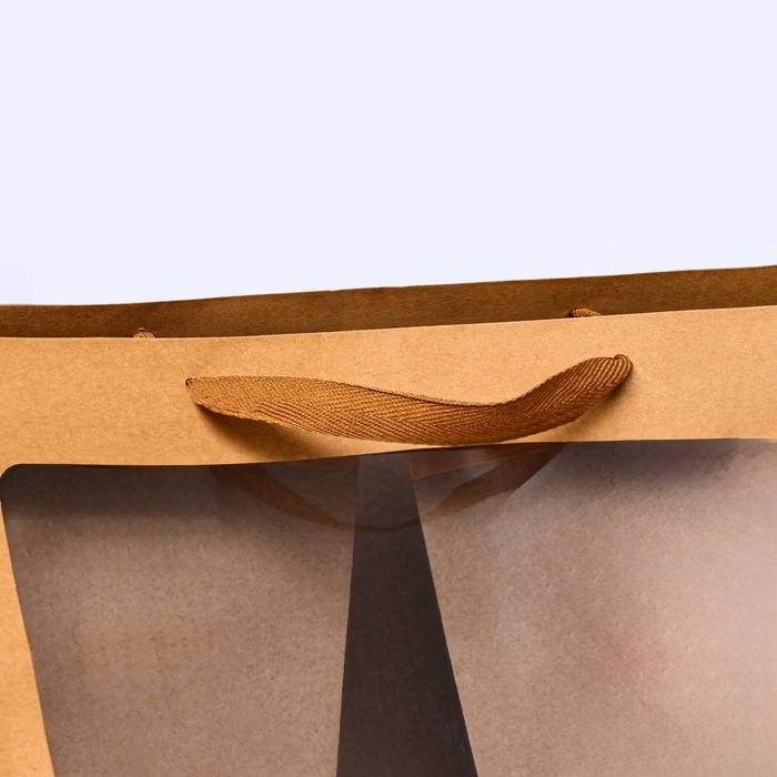 Пакет подарочный, крафт, с окном, 40 х 40 х 40 см Пакет подарочный, крафт, с окном, 40 х 40 х 40 см