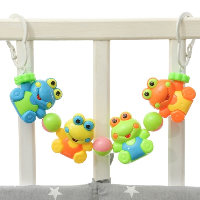 Растяжка на коляску/кроватку «Лягушата», 4 игрушки, цвет МИКС, Крошка Я Растяжка на коляску/кроватку «Лягушата», 4 игрушки, цвет МИКС, Крошка Я