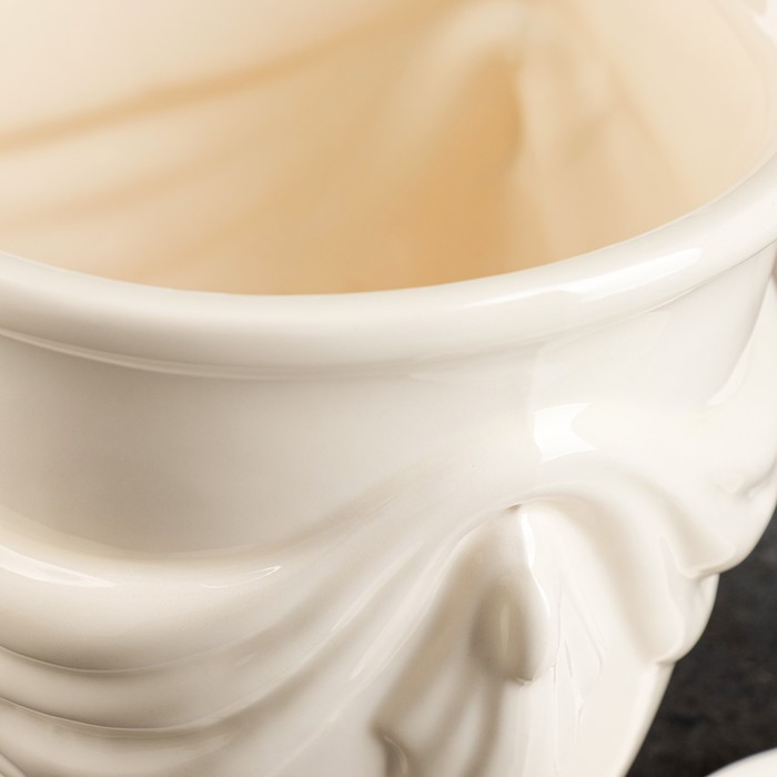 Набор горшков 3шт. Набор горшков 3шт. "Уют" белый: 10л, 3,2л, 1л