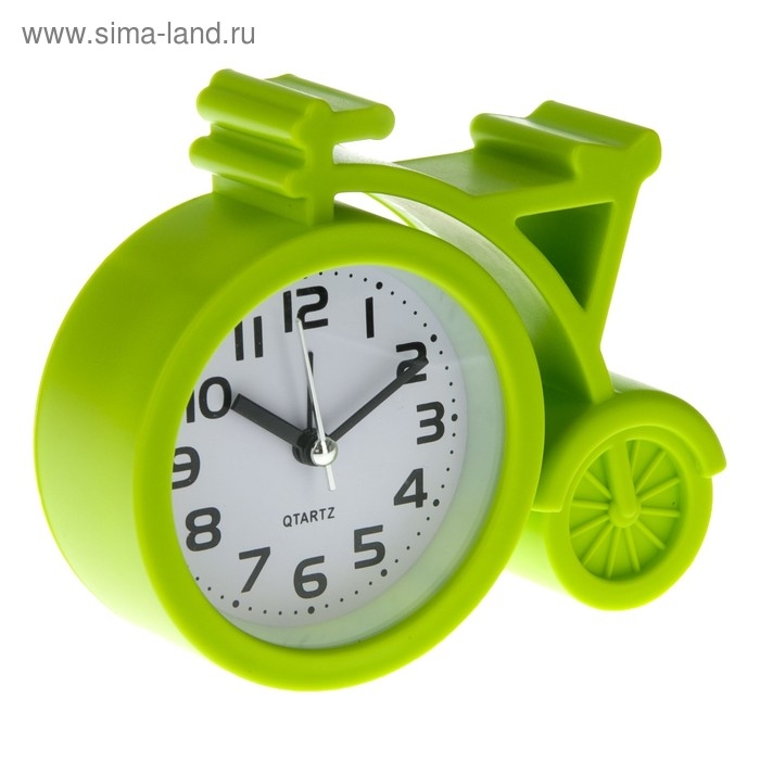 Часы - будильник настольные Часы - будильник настольные "Велосипед", дискретный ход, циферблат d-7 см, 11 х 13 см, АА