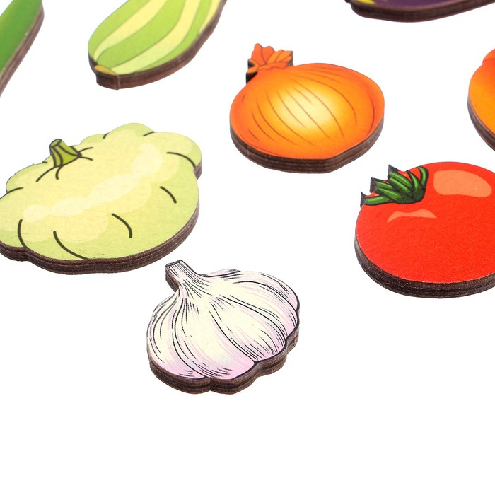 Набор «Овощи на магнитах» в коробке, 16 деталей Набор «Овощи на магнитах» в коробке, 16 деталей