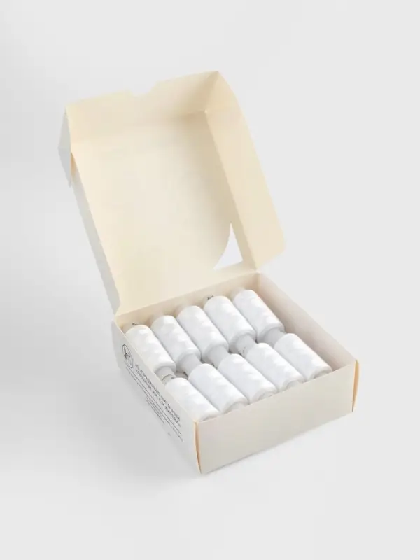 Нитки 45ЛЛ, 200 м, белые №0101