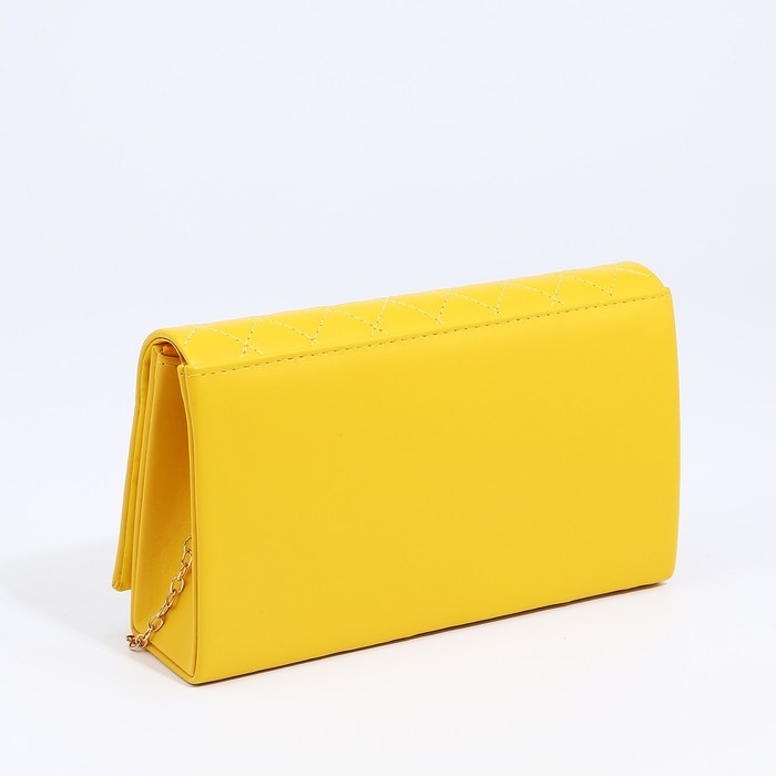 Сумка-клатч на магните, цвет жёлтый