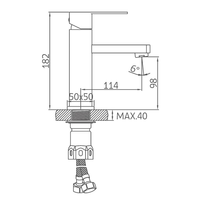 Смеситель для раковины Accoona A96201, 1-рычажный, картридж 35мм, h=18см, нерж.сталь Смеситель для раковины Accoona A96201, 1-рычажный, картридж 35мм, h=18см, нерж.сталь