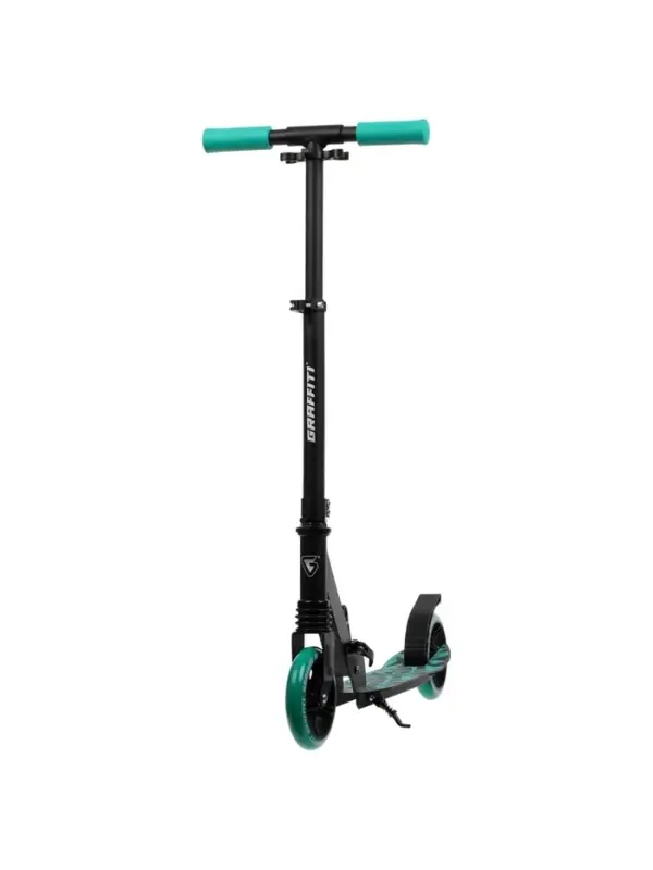 Самокат городской GRAFFITI Comfort Lux 145, колёса PU 145 мм, с передним амортизатором, ABEC 9 Carbon
