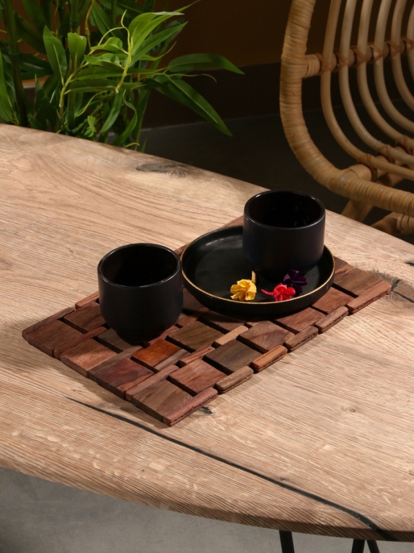 Коврик из тикового дерева, 30х20х0,7 см