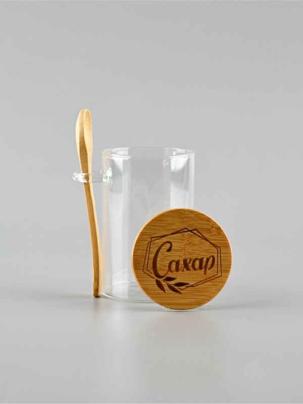 Банка для хранения с ложкой "Сахар", 300 мл