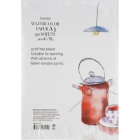 Бумага для акварели в листах KroyterА3 200г 30л/уп в инд.уп. Проф 65710