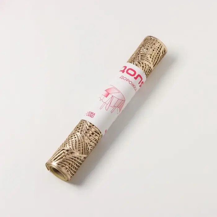 Дорожка на стол Доляна &laquo;Листопад&raquo;, 30&times;150 см, золотая