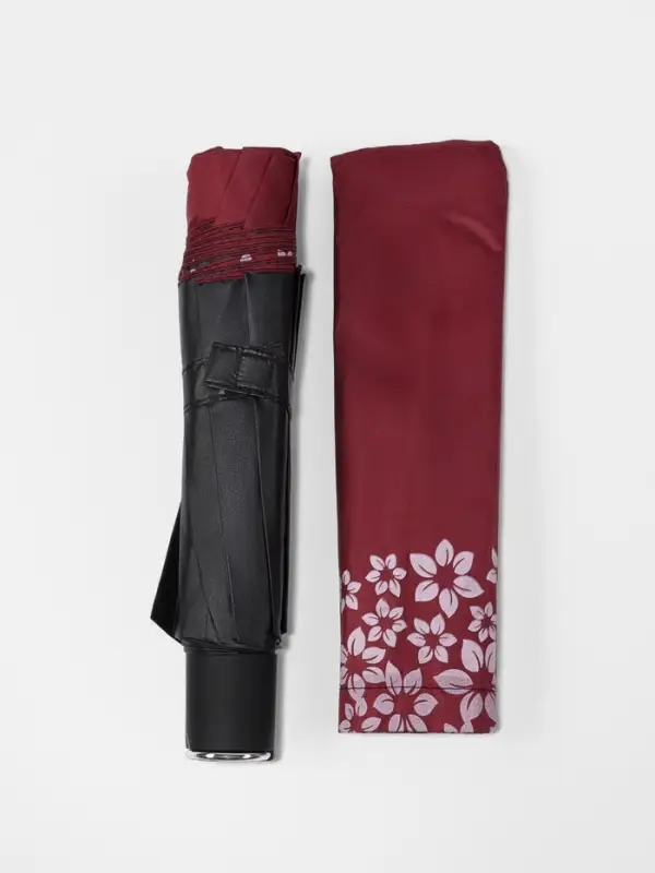 Зонт механический &laquo;Цветочный край&raquo;, 10 спиц, 4 сложения, R=51/60 см, d=102 см, МИКС